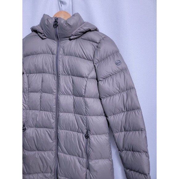 Michael Kors MK Packable Hooded Down Puffer Jacket Women's size SMALL - Picture 2 of 12